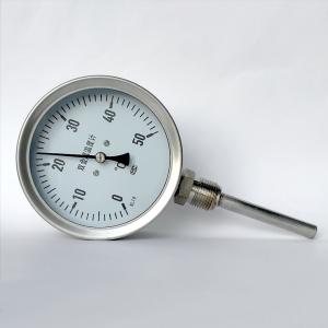 Quality Bayonet Ring Stainless Steel Thermometer Oil Gas 100mm Bimetal Dial Thermometer wholesale