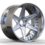 Silver Deep Concave Forged Wheels 3 Piece 18 Inch Big Lip Rim