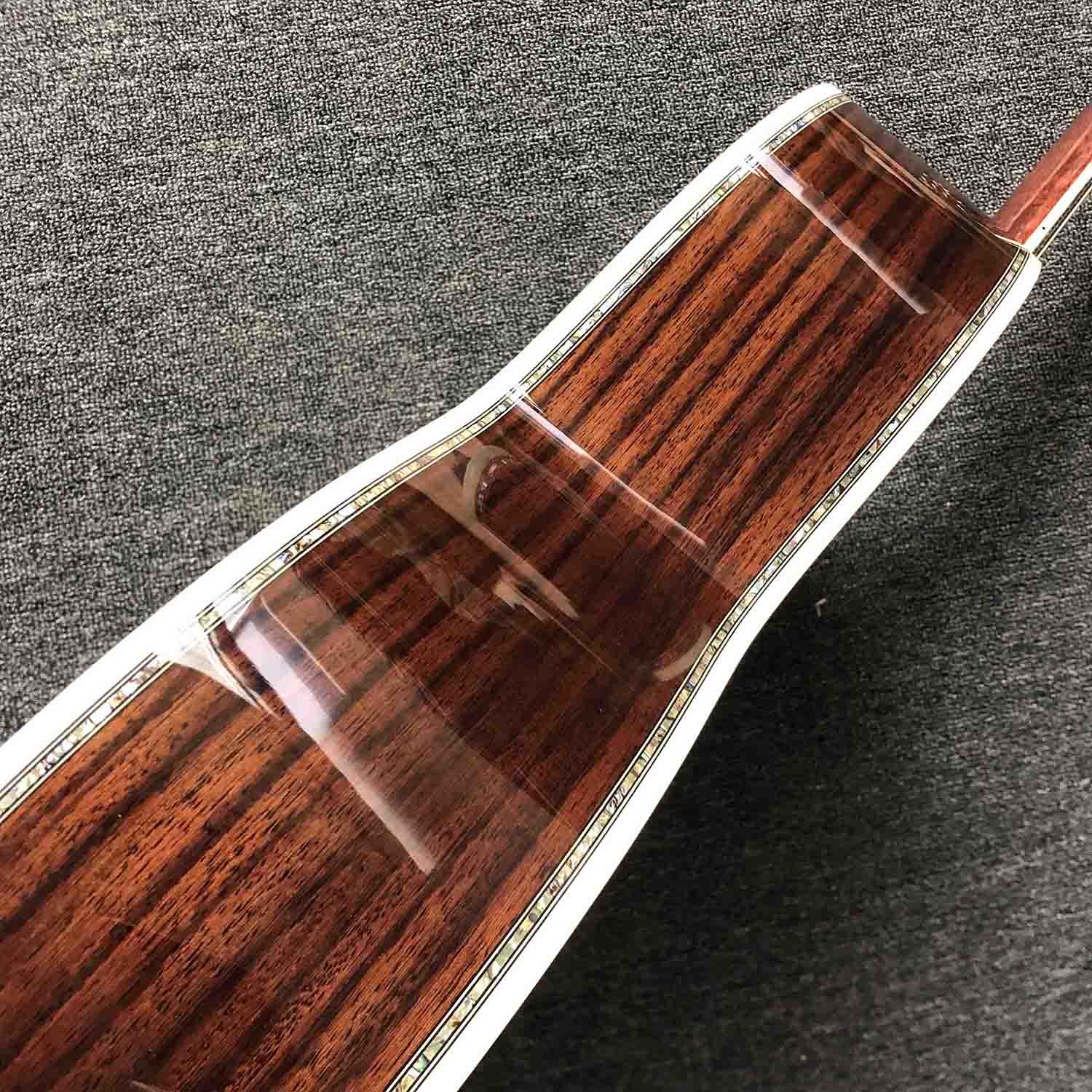 Top Quality 000 style classic acoustic guitar,AAA Solid Spruce top,China Factory Custom Super luxury guitar