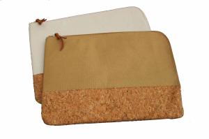 Quality Cork ipad/laptop sleeve, customized logo available wholesale