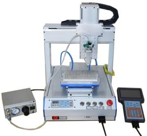 Quality SC / LC / FC Fiber Patch Cord Making Machine Auto Glue Dispenser Fiber Optic Equipment wholesale