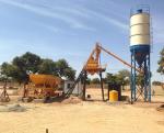 Model HZS35 Stationary Fixed Concrete Batching Plant Electric Power With 35m3/H