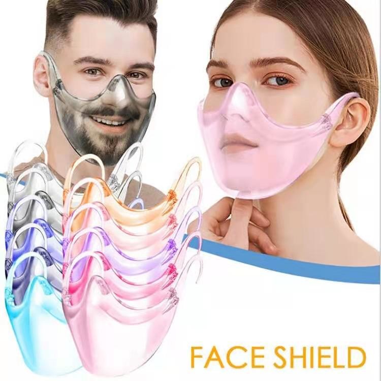 Blue color PC mask transparent protective mask splash-proof face shield For Sale