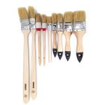 Round Natural real bristle paint brushes Wooden Handle Real Hair Paint Brushes