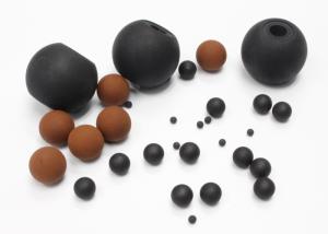 Quality Heat Resistant FKM Solid Rubber Ball For Screen Cleaning / Air Restriction wholesale
