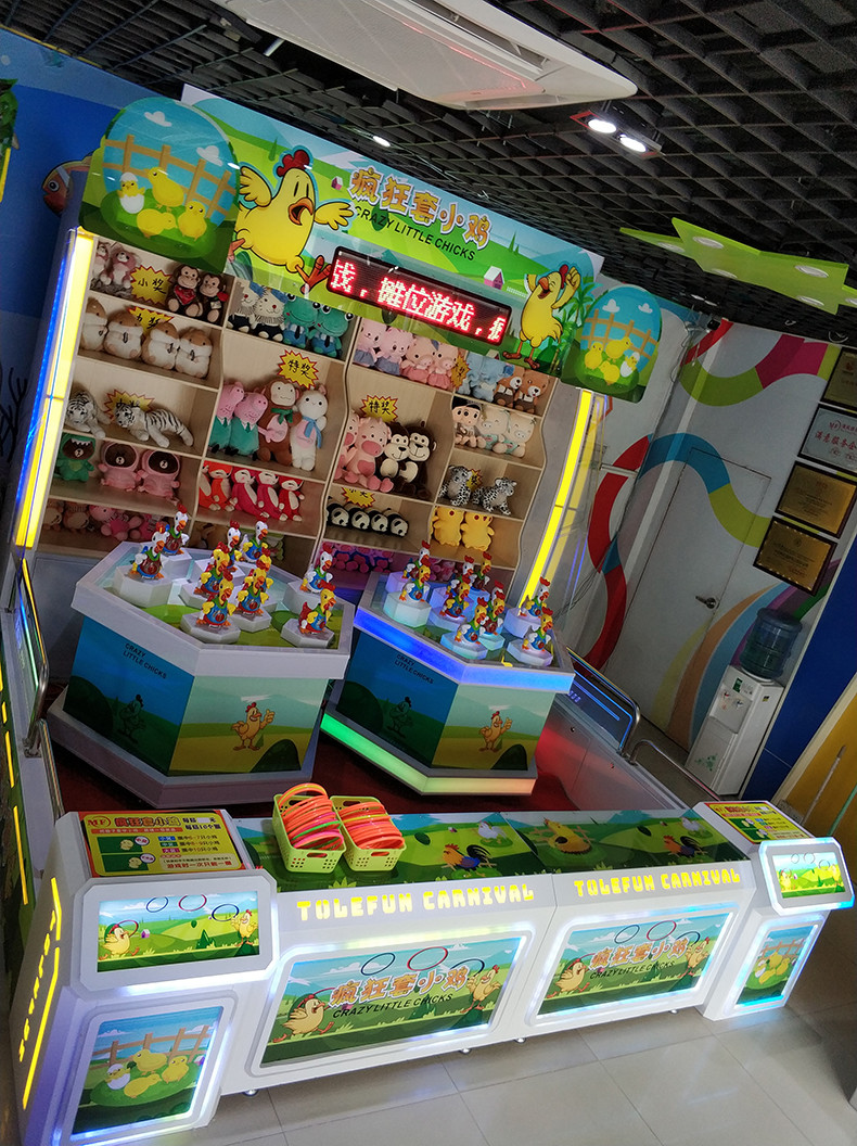 Ring Toss On Chicken Fair Game Booth For Carnival Wining Prize