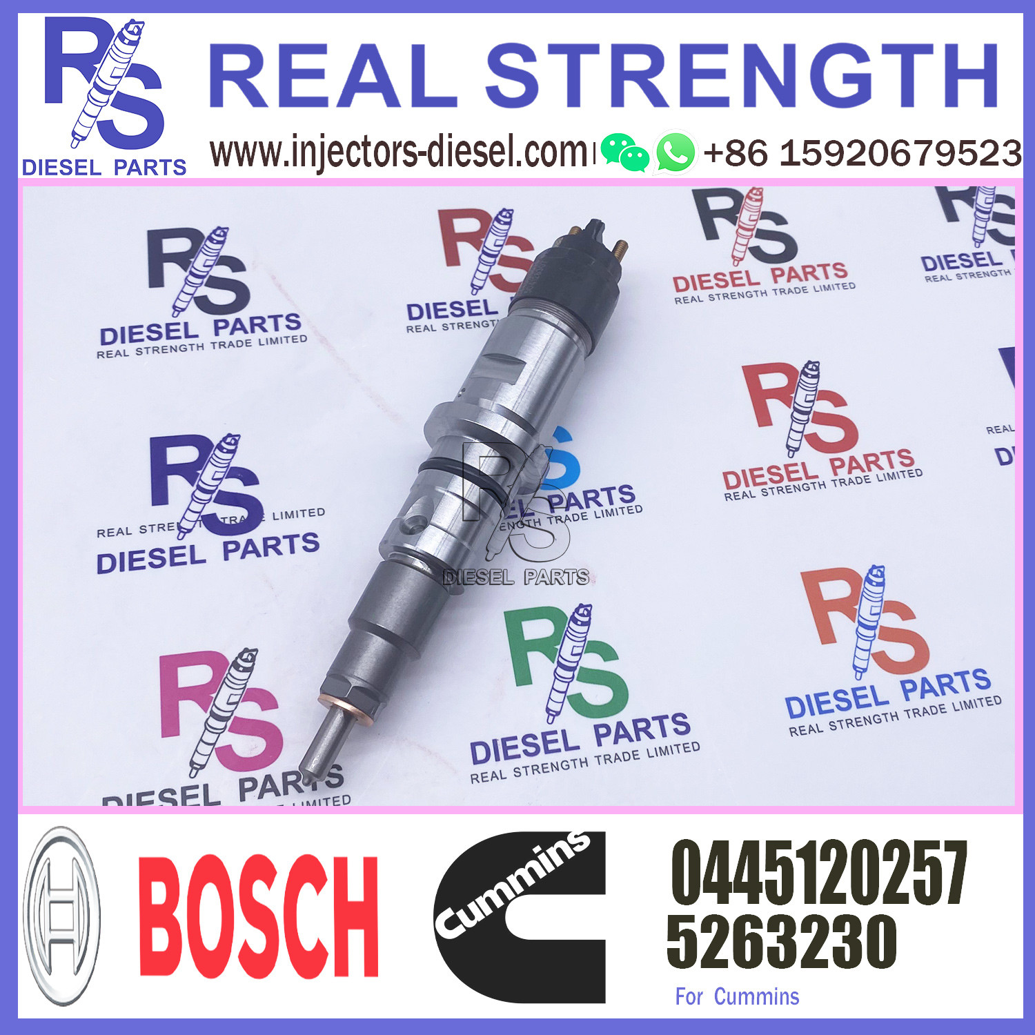 Cummins Machinery Engines Parts ISB ISC ISL Injector 5263230 4994928 045120257 Fuel Injector 5263230 4994928 0445120257