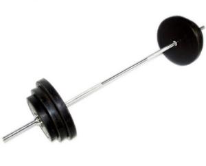 Quality professional weight plate dia28mm black Rubber coated round dumbbell barbell for gym wholesale