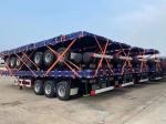 Long Distance Hauling Tri-Axle Container Flatbed Semi-Trailers with 50T Load