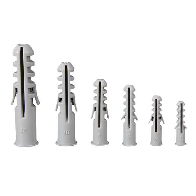 8mm Plastic Wall Plug Screws OEM Pp Or Pe Material Use For Wall