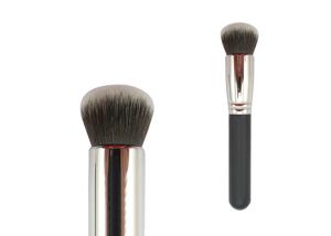 Quality Synthetic Bronzer Makeup Brush Sliver Ferrule Grey And Black Hair wholesale