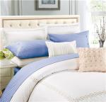 Sateen Stripe Solid Color 1800 Series Egyptian Cotton 4pcs Sheet Set