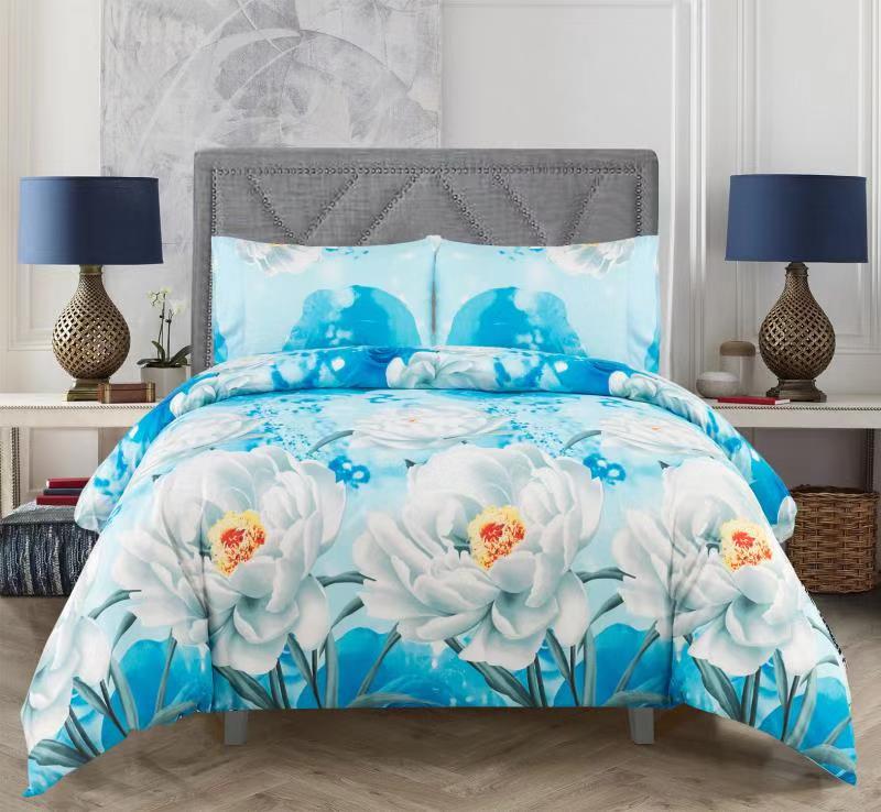 Super Soft Brushed Microfiber Duvet Cover Set 4pcs 1.5-2 Kg for Wedding Anniversary