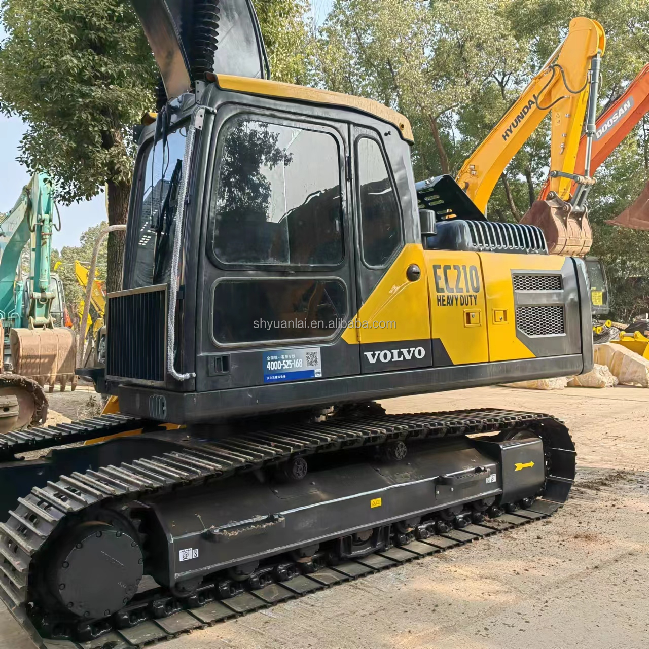 Volvo 210 Hydraulic Excavator 21000KG Machine Weight And 107KW Power