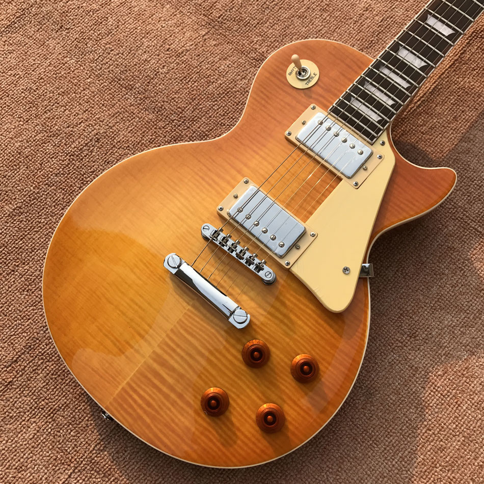 Custom Shop NEW LP Standard 1959 R9 electric guitar, Flame Maple Top, Rosewood Electric guitar with hard case
