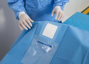 Quality 90x90cm 120x120cm Disposable Eye Drape Fenestration With Surgical Film wholesale