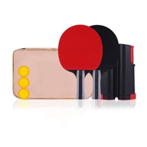 Quality Reversed Rubber Table Tennis Kits Poplar Wood 2 Bats 3 ABS Balls Flexible Net wholesale