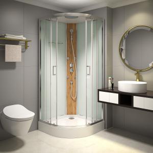 Quality Quadrant Sliding Door Bamboo Shower Cubicle 900*900*2150mm wholesale