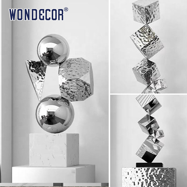 Modern Home Decoration Metal Crafts Stainless Steel Abstract Sculpture