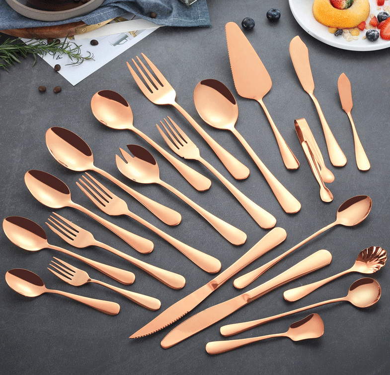 Stainless Steel Flatware Rose Gold Cutlery Set/Tableware/Dinnerware