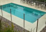 Mirror Balcony Stainless Steel Glass Balustrade , Residential Glass Railing