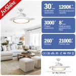 DC Motor 230V 42 Inch Ceiling Fan Light 5 Speeds Remote Control