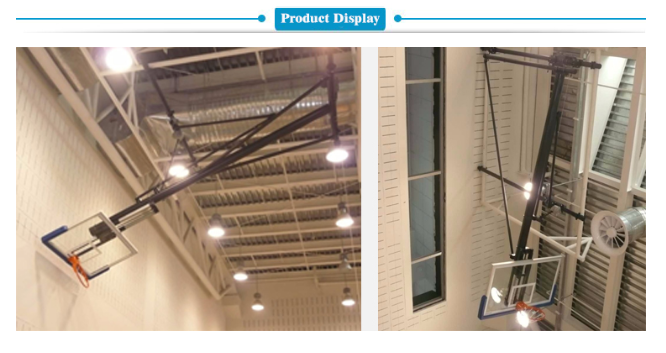 New Design Tempered Glass Basketball Board Ceiling Mounting Basketball Hoop