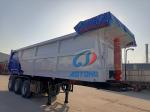 3 Axles Sand Bulk Cargo Carrier Side Rear Dump / Tipping Semi Trailer