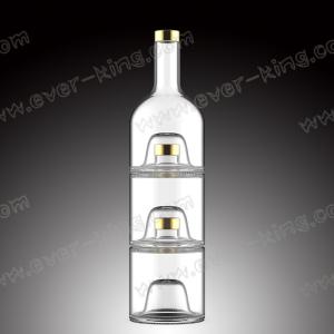 Quality 375ML 500ML Pyramid Shaped Liquor Glass Bottles wholesale