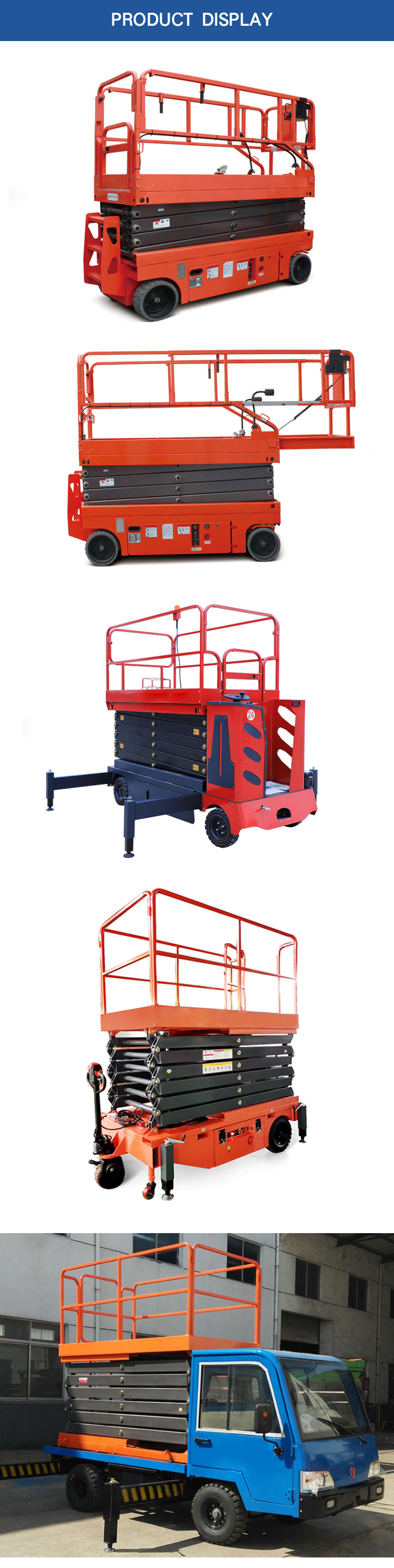 Battery Powered 220V Mobile Electric Self Propelled Scissor Lift