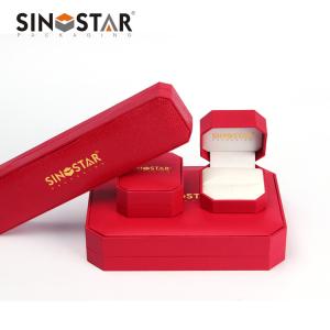 Quality Velvet Lined Plastic Jewelry Box with Removable Tray Features wholesale