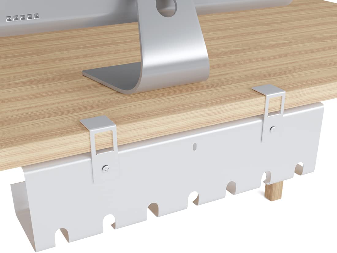 No Drill Power Strips Basket Cable Racks for Office Under Desk Wire Holder 430x100x100mm