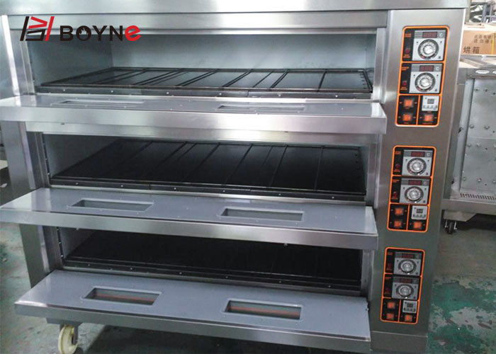 Pizza Oven With Stone Gas Deck Oven Double Layer Bakery Kitchen Equipments
