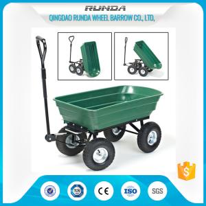 Quality PP Tray Garden Mesh Cart Wheel Barrow 650lb Capacity Steel Body Long Handle wholesale