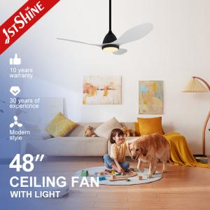 Quality Noiseless 110V 240V Dimmable LED Ceiling Fan With 3 Colors Change Light wholesale
