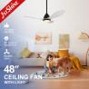 Buy cheap Noiseless 110V 240V Dimmable LED Ceiling Fan With 3 Colors Change Light from wholesalers