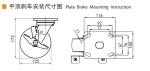 125mm 5 Caster Wheels Heavy Duty 700kg Load Plate Mount Rigid Castor Wheel