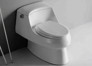 Quality Modern round one piece toilet 250mm 300mm single side flush wholesale
