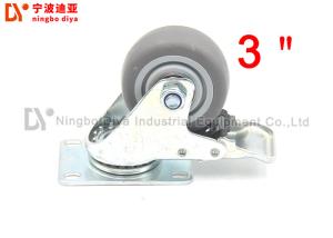 Quality TPR Mute Flat Industrial Caster Wheels 75MM , Strong Caster Wheels For Industrial Racks wholesale