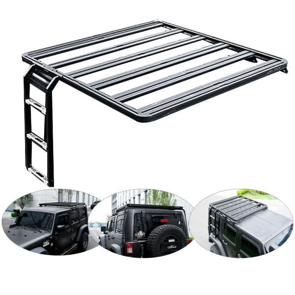 Aluminum Roof Rack for OEM Powder Coated Commander 2021 Jeep Wrangler Jk