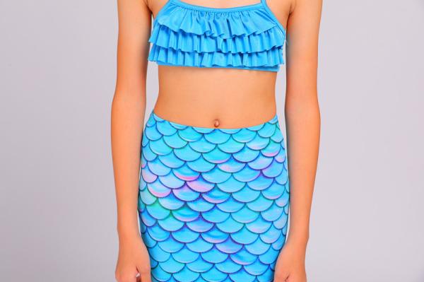 Bright Fabric Little Kid Mermaid Tails Mermaid Tails With Protectors / Monofin