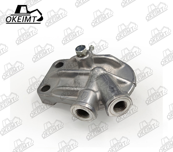 SY215-9 Diesel Fuel Filter Head Aluminum For Excavator Parts Engine