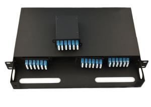 China Singlemode 1U MPO Patch Panel , Cold Rolled Steel Optical Patch Panel on sale