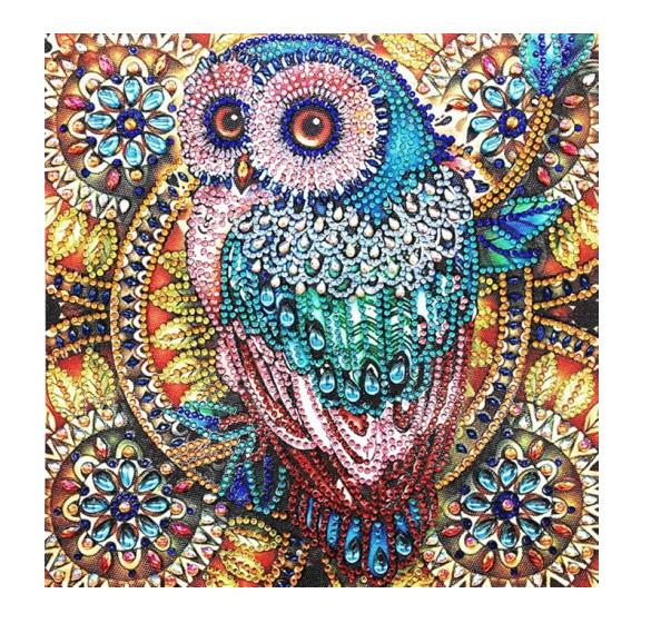 12x12inch Owl Diamond Art Painting Kits Rhinestone Crafts Painting Set For