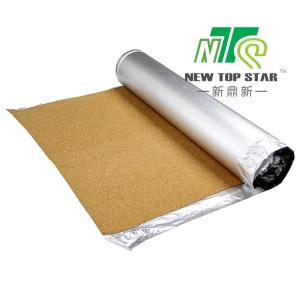 Quality 3mm thick acoustic silent cork underlay with silver foil wholesale