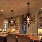 Cage industrial hanging lights for Kitchen Dining room Restaurant Lamp Fixtures