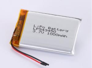 Quality LP543450 3.7V 1000MAH li ion battery manufacturers The Discharge Rate Yes and 1C Peak Discharge Rate Lithium Polymer Battery for Button Applications wholesale