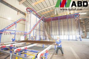 Quality Electrostatic Vertical Powder Coating Line With Electrical Control System wholesale