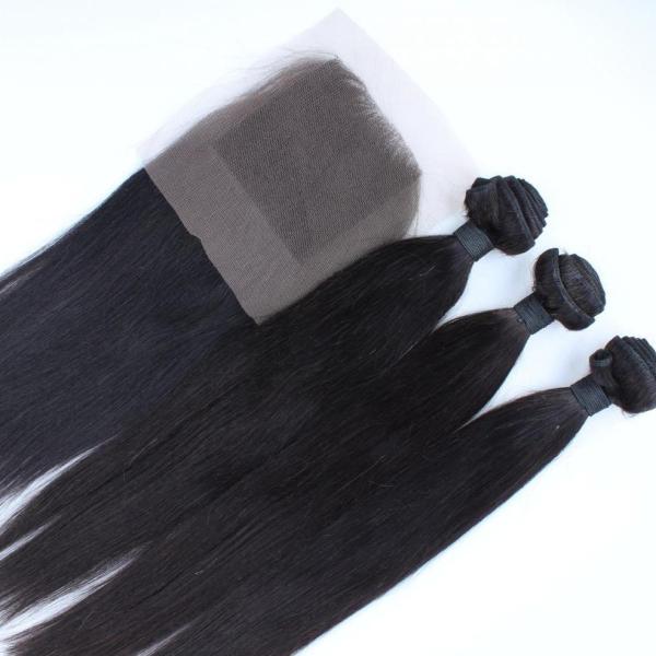 7A Top Quality Virgin Brazilian Human Hair Bundles With Cheap Free Parting Lace