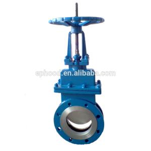 China Double Flange Water Gate Valve Hand Operated Stainless Steel Knife Gate Valve on sale